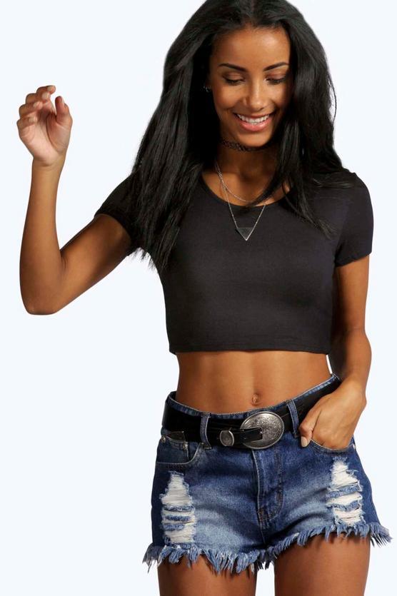 Nicole Short Sleeve Crop Top